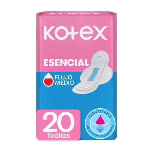 Imagen de TOALLAS FEMENINAS KOTEX ESENCIAL CON ALAS 20 UND