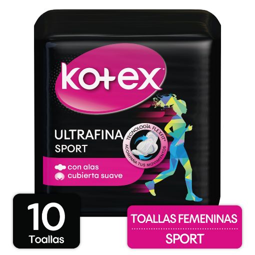 Imagen de TOALLAS FEMENINAS KOTEX SPORT 10 UND