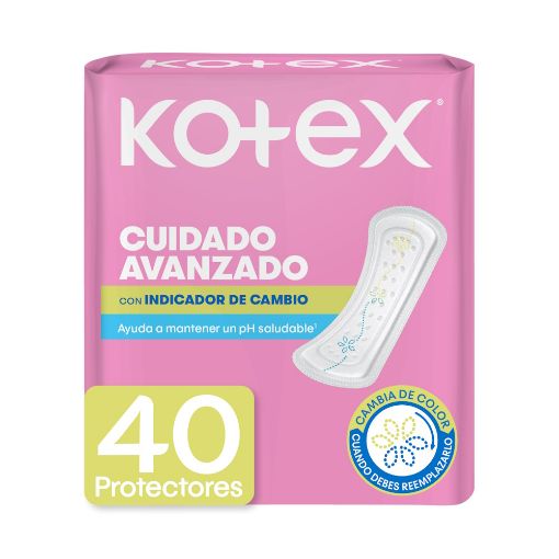 Imagen de PROTECTORES FEMENINOS KOTEX DIARIOS CON INDICADOR PH 40 UND