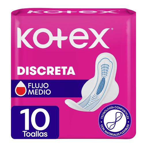 Imagen de TOALLAS FEMENINAS KOTEX DISCRETA ULTRAFINA CON ALAS 10 UND 