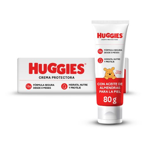 Imagen de CREMA PROTECTORA HUGGIES CON ACEITE DE ALMENDRAS 80 g 