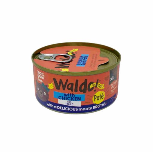 Imagen de ALIMENTO HÚMEDO WALDO PATÉ CON POLLO PARA GATO ADULTO LATA 175.00 G