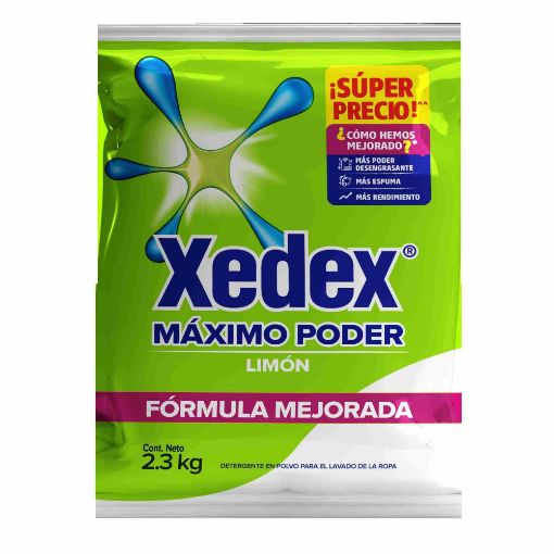 Imagen de DETERGENTE EN POLVO XEDEX MÁXIMO PODER LIMÓN 2300.00 G