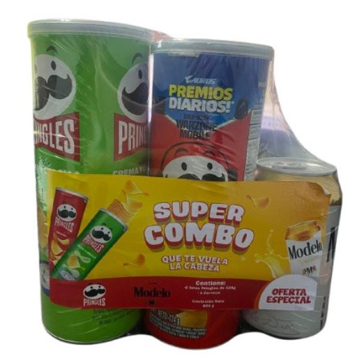 Imagen de OFERTA PAPAS  PRINGLES 2 PACK 124 G + CERVEZA MODELO ESPECIAL LATA 355 ML 