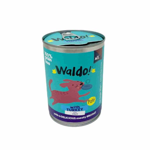 Imagen de ALIMENTO HÚMEDO WALDO PATÉ CON PAVO PARA PERRO ADULTO LATA 375.00 G