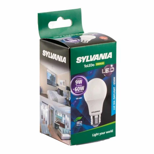 Imagen de BOMBILLO SYLVANIA LUZ BLANCA LED 9W 1.00 UND