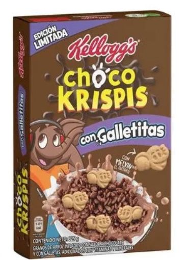 Imagen de CEREAL DE ARROZ KELLOGGS CHOCO KRISPIS SABOR CHOCOLATE CON GALLETITAS CAJA 325.00 G