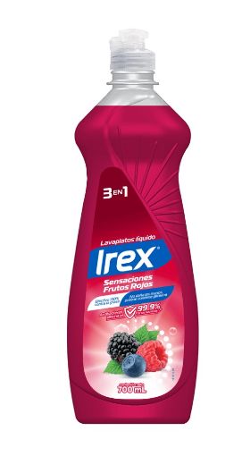 Imagen de LAVAPLATOS LIQUIDO IREX FRUTOS ROJOS BOTELLA  700.00 ML