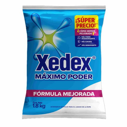 Imagen de DETERGENTE EN POLVO XEDEX MÁXIMO PODER  1800.00 G