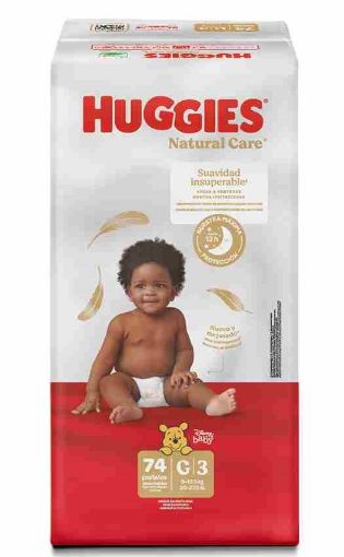 Imagen de PAÑAL HUGGIES NATURAL CARE DESECHABLE TALLA G|3 74.00 UND