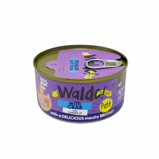 Imagen de ALIMENTO HÚMEDO WALDO PATÉ CON CANGREJO PARA GATO ADULTO LATA  175.00 G