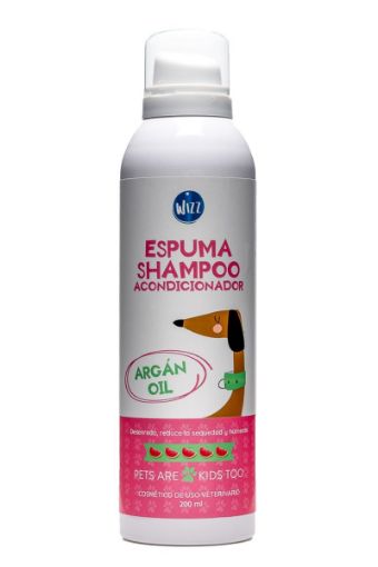 Imagen de ESPUMA SHAMPOO ACONDICIONADOR WIZZ PARA PERRO 3 EN 1 SANDIA  200.00 ML