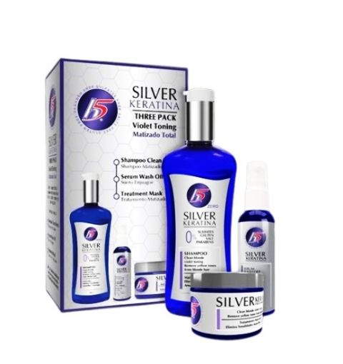 Imagen de TRATAMIENTO H5 SILVER KERATINA SHAMPOO 300 ML+SUERO 60 ML+MASCARILLA 215 G 