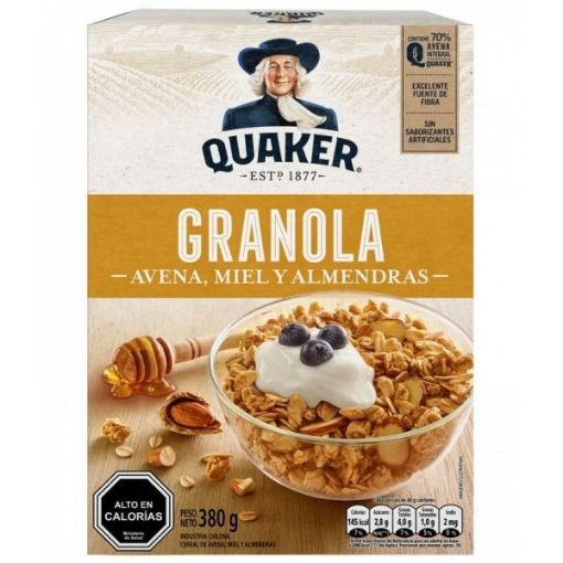 Imagen de GRANOLA  QUAKER AVENA, ALMENDRAS & MIEL CAJA 320.00 G