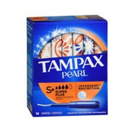 Imagen de TAMPONES FEMENINOS TAMPAX PEARL SUPER PLUS 18 UND 