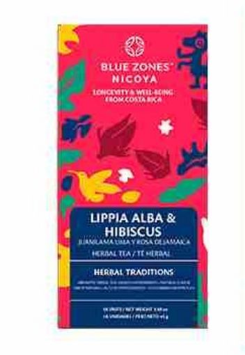 Imagen de TÉ DE HIERBAS AROMATICAS BLUE ZONES JUANILAMA LIMA & JAMAICA 18 UND 45.00 G