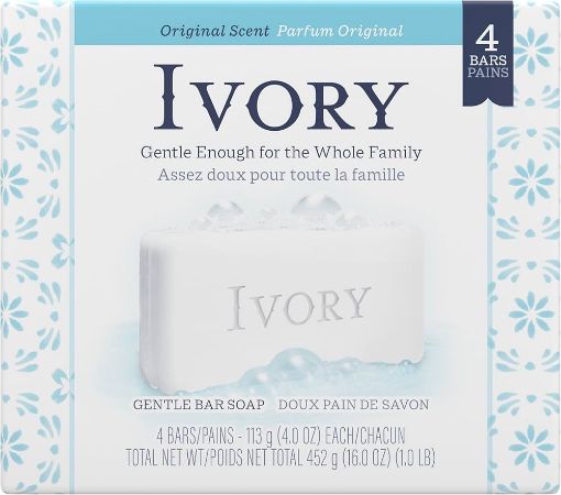 Imagen de JABON DE TOCADOR IVORY AROMA ORIGINAL 4 UND 113.00 G