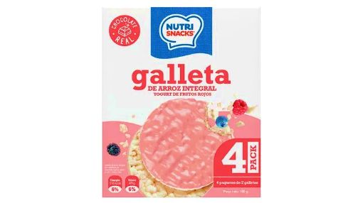 Imagen de GALLETA NUTRI SNACKS DE ARROZ INTEGRAL YOGURT DE FRUTOS ROJOS 4 UND 100.00 G