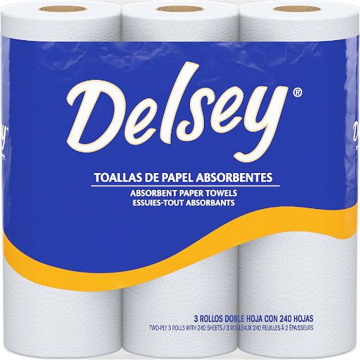 Imagen de TOALLA DE COCINA DELSEY 240 HOJAS DOBLES  3.00 UND