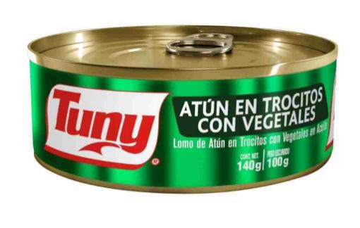 Imagen de ATÚN TUNY LOMO EN TROCITOS CON VEGETALES EN ACEITE 140.00 G