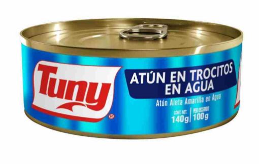 Imagen de ATÚN TUNY  EN TROCITOS EN AGUA 140.00 G