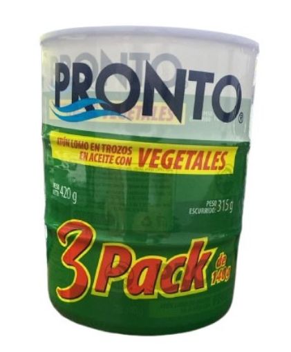 Imagen de OFERTA ATUN  PRONTO VEGETALES TROZOS EN ACEITE PRECIO ESPECIAL 315.00 G