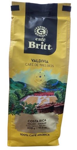 Imagen de CAFÉ BRITT TRES RIOS VALDIVIA MOLIDO 300.00 G