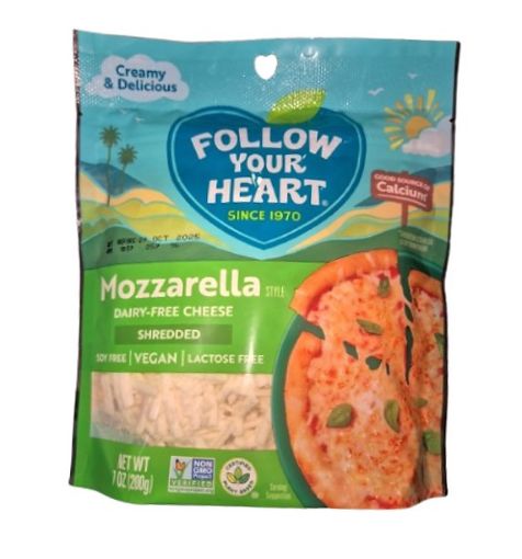 Imagen de QUESO VEGANO FOLLOW YOUR HEART MOZZARELLA RAYADO 200 G