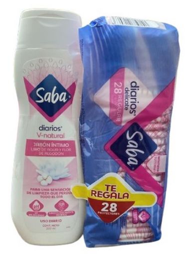 Imagen de OFERTA JABÓN INTIMO SABA +28 UND PROTECTORES DIARIOS GRATIS 