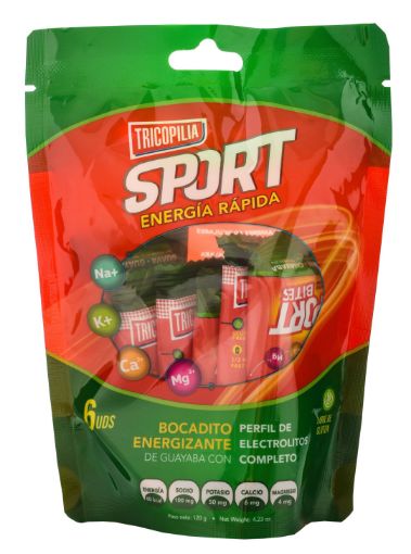 Imagen de BOCADITOS TRICOPILIA SPORT ENERGIZANTE DE MERMELADA DE GUAYABA 120 G