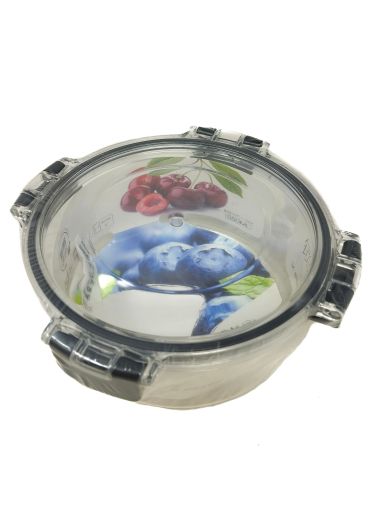Imagen de RECIPIENTE STORAGE PARA ALIMENTOS DE PLÁSTICO REDONDO 550 ML #87701 1 UND