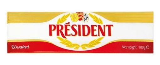 Imagen de MANTEQUILLA PRESIDENT BARRA SIN SAL 100.00 G