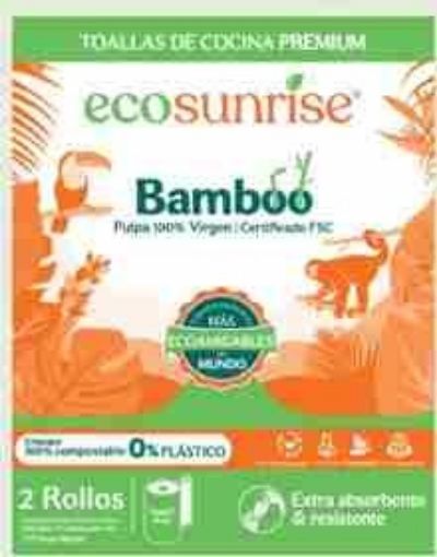 Imagen de TOALLA DE COCINA ECOSUNRISE BAMBOO 115 HOJAS DOBLES 2 UND