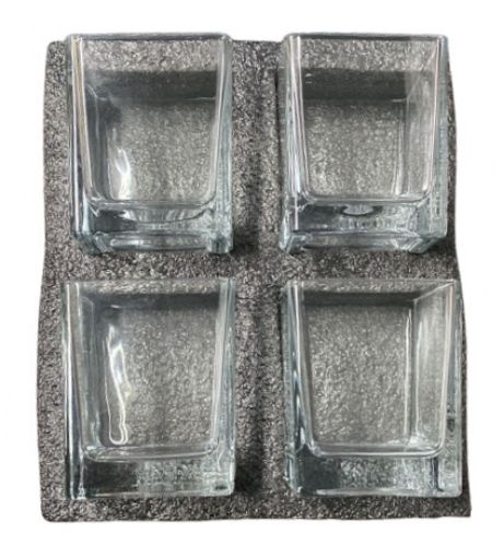 Imagen de SET DE VASOS KEMSTOOD PARA WHISKY CUADRADO 4.00 UND