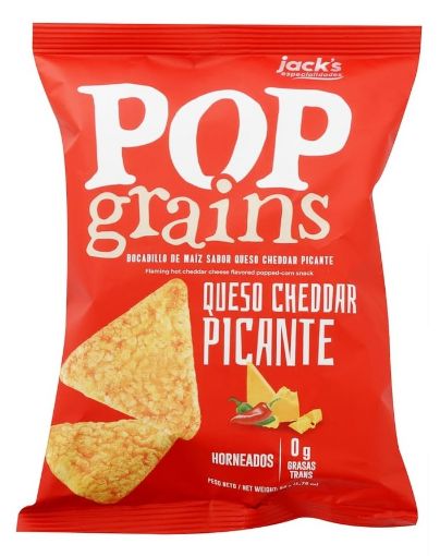 Imagen de BOCADILLO DE MAÍZ JACK'S POP GRAINS QUESO CHEDDAR PICANTE 50.00 G