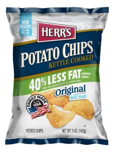 Imagen de PAPAS TOSTADAS HERR'S ORIGINAL CON SAL MARINA  142.00 G