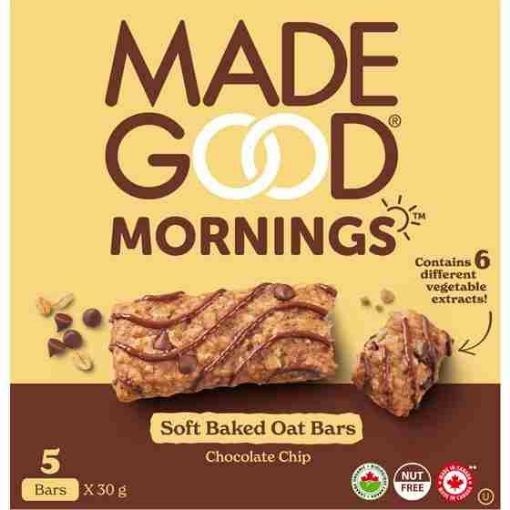 Imagen de BARRA DE GRANOLA MADE GOOD ORGÁNICA MORNINGS SABOR CHOCOLATE CHIP 5 UND 150.00 G