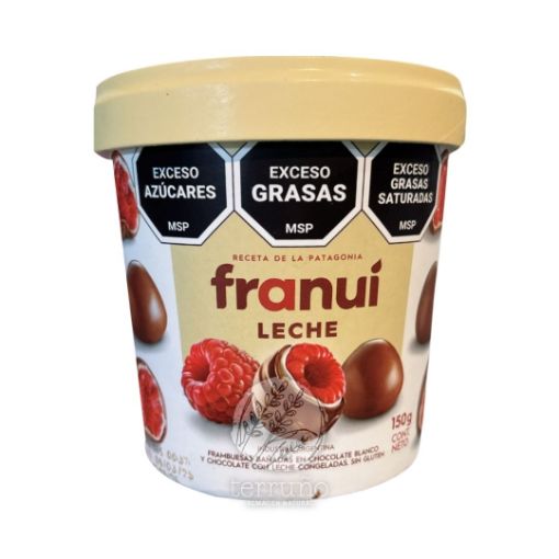 Imagen de FRAMBUESAS RAPANUI FRANUÍ BAÑADAS EN CHOCOLATE CON LECHE Y BLANCO 150.00 G