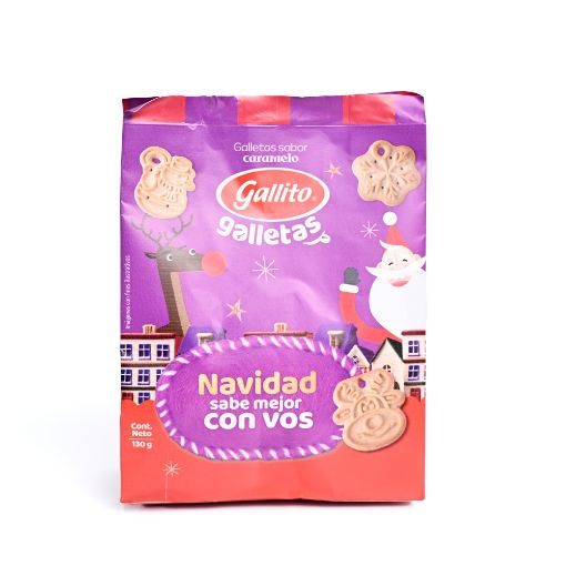 Imagen de GALLETAS GALLITO SABOR CARAMELO NAVIDAD 130.00 G