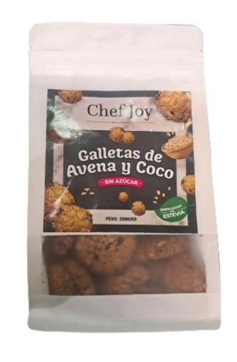 Imagen de GALLETAS CHEF JOY DE AVENA Y COCO SIN AZÚCAR 200.00 G