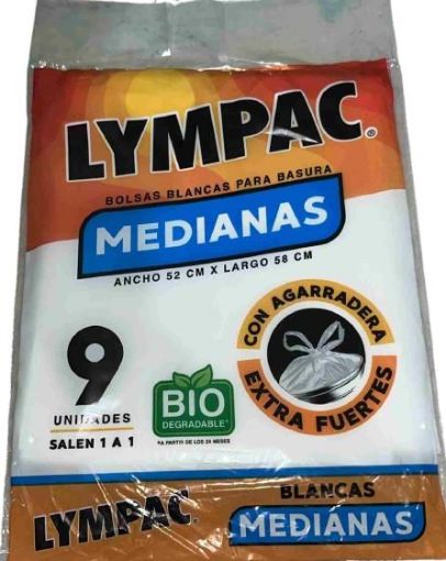 Imagen de BOLSA LYMPAC PARA BASURA JARDIN VERDE BIODEGRADABLE 5.00 UND
