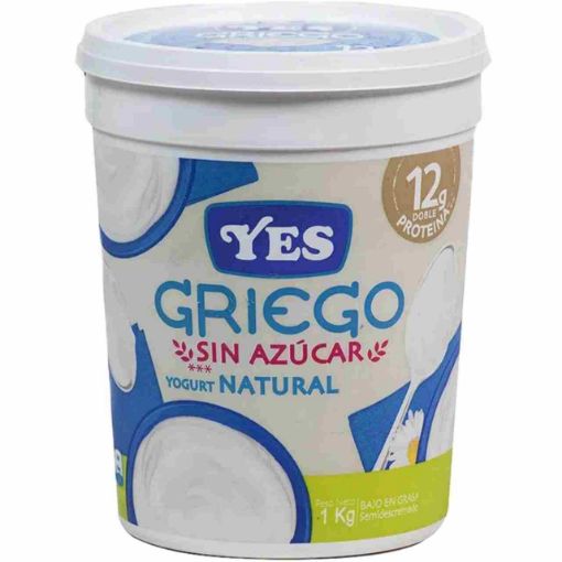 Imagen de YOGURT YES TIPO GRIEGO NATURAL DOBLE PROTEINA 1000.00 G