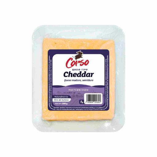 Imagen de QUESO CHEDDAR CORSO MADURO SEMIDURO 200.00 G