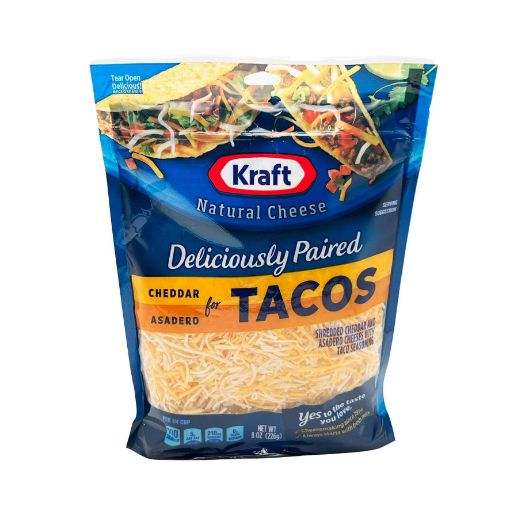 Imagen de QUESO CHEDDAR-ASADERO KRAFT PARA TACOS 226.00 G