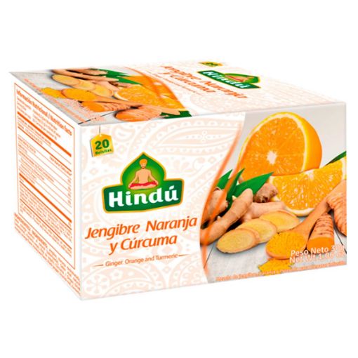 Imagen de TÉ HINDÚ JENGIBRE, NARANJA Y CÚRCUMA 20 UND 30.00 G