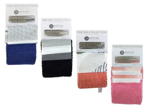 Imagen de ALFOMBRA + CORTINA PARA BAÑO THE SPA COLLECTION 1 UND