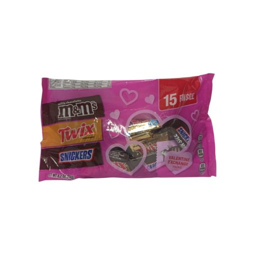 Imagen de  BOLSA MIXTA CHOCOLATE SNICKERS +TWIX+SNICKERS FUN SIZE SAN VALENTIN 232.00 G