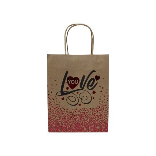 Imagen de BOLSA DE REGALO PARECA SAN VALENTIN KRAFT MEDIANA 1.00 UND