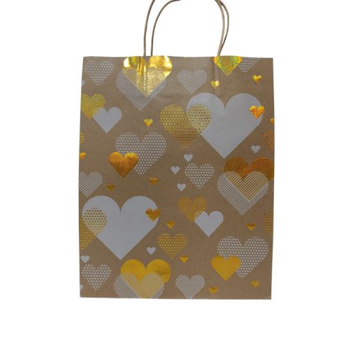 Imagen de BOLSA DE REGALO PARECA SAN VALENTIN KRAFT GRANDE 1.00 UND