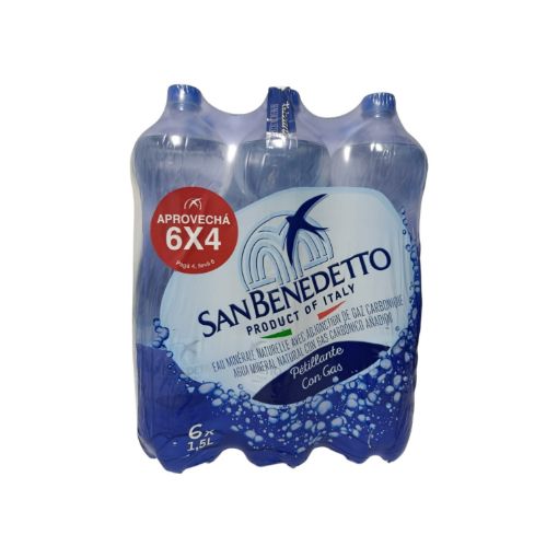 Imagen de OFERTA AGUA GASIFICADA SAN BENEDETTO 1000 ML 6 X 4 UND 6000.00 ML